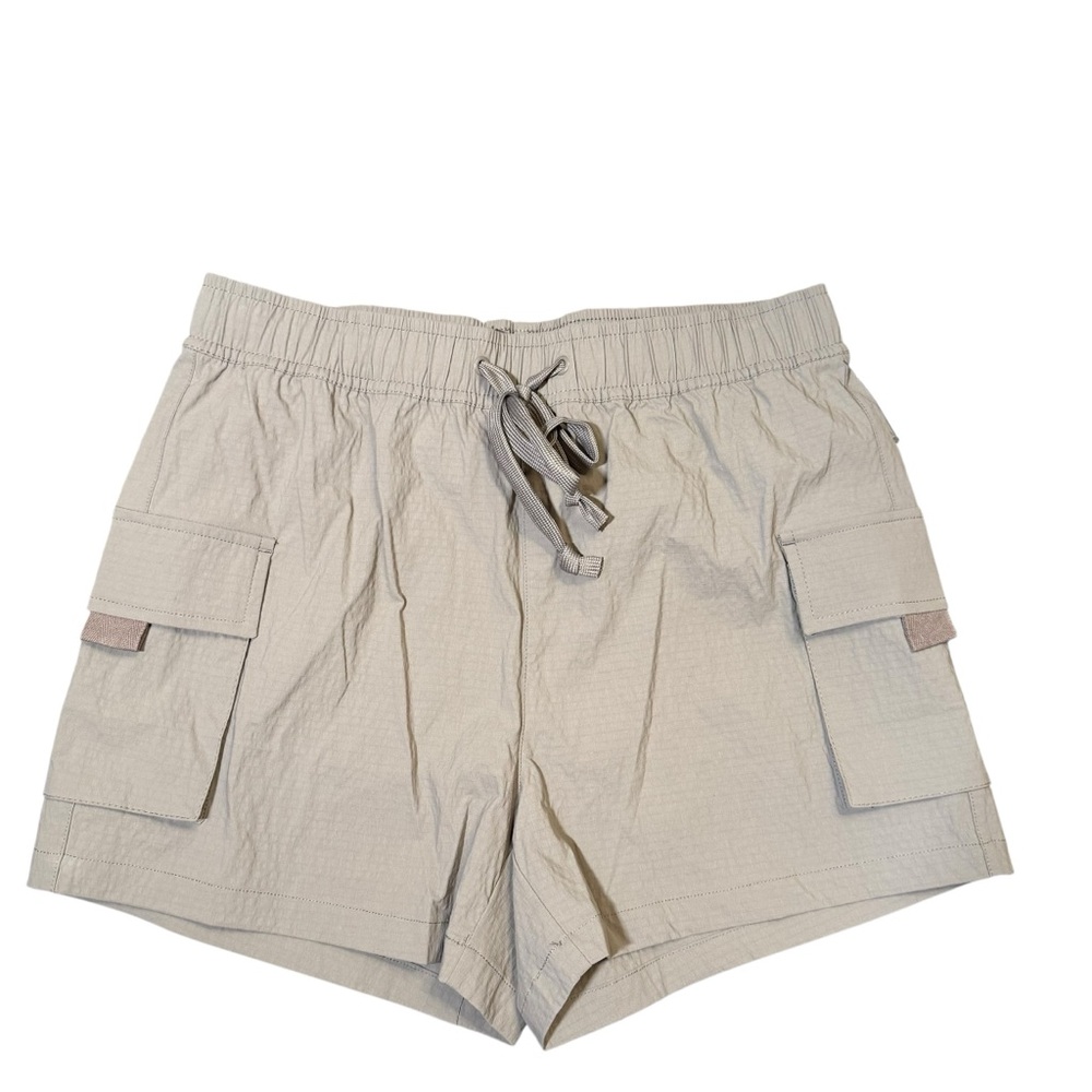 Mono b beige cargo shorts size M womens nylon spandex utility athleisure active